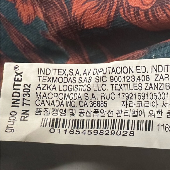 ZARA Women’s Floral Pullover Button Up Long Sleeve Bodycon Dress or Top Sz Small - Picture 5 of 10